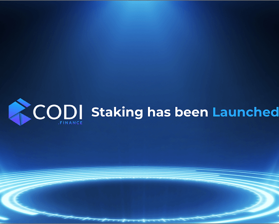 CODI RELEASED STAKING PLATFORM FOR CODI TOKENS